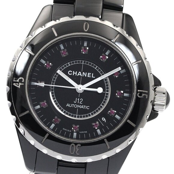 CHANEL J12 12P ruby H1635 Black ceramic black Dial Automatic Men's Watch_882897 - Picture 1 of 6